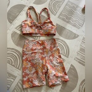 Skatie biker shorts set